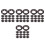 80Pcs Black Desk Cable Grommets ABS Wire Hole Covers for Office Use 3