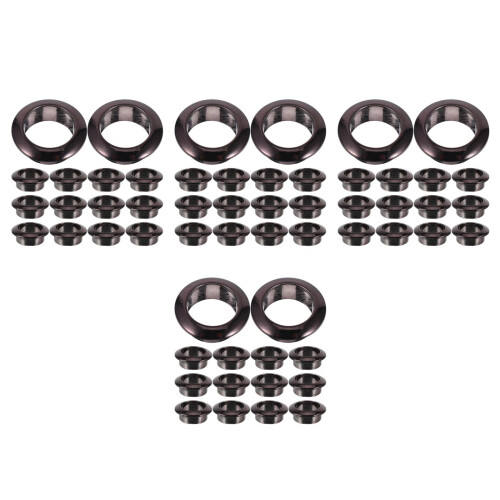 80Pcs Black Desk Cable Grommets ABS Wire Hole Covers for Office Use 2