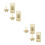 4Stk in Gold Für 3-Stelliges Metall 6