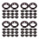 80Pcs Black Desk Cable Grommets ABS Wire Hole Covers for Office Use 4
