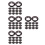 80Pcs Black Desk Cable Grommets ABS Wire Hole Covers for Office Use 7
