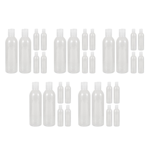 30Pièces Flacons Lotion Voyage Transparent Plastique Pression Étanche 1