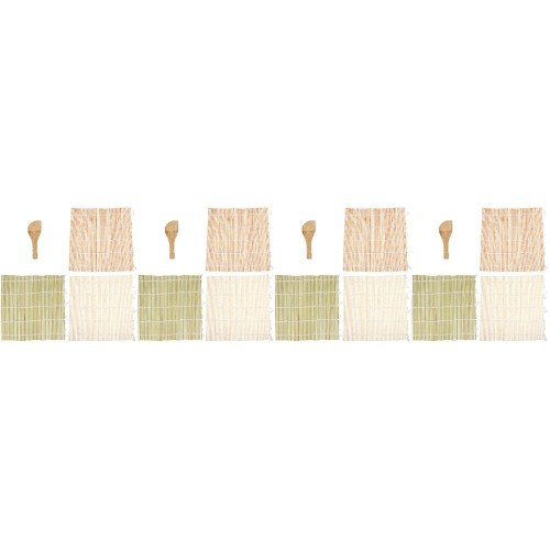 4Sets Bamboo Sushi Roll Maker Mats with Easy Clean Sushi Tools 2