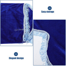 3Pcs Soft Velvet Blue Piano Keyboard Covers Dustproof Instrument Cover