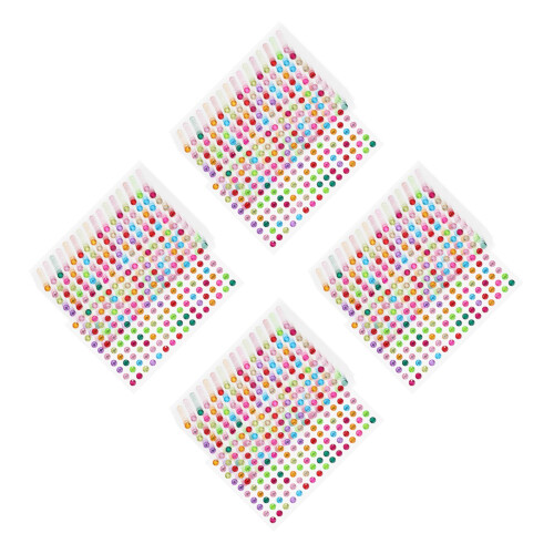 40Feuilles Strass Autocollants Pour Bricolage Coloré 2