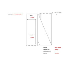 Capture Ship-label 102 x 192mm Fanfold. Direct Thermal 2000 labels per box. Ideal for PostNord DB Schenker and UPS packages