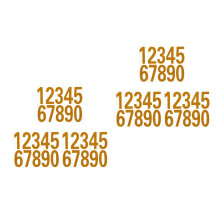 6Sets Gele Huisnummerstickers Van Pet Reflecterend Voor En Post