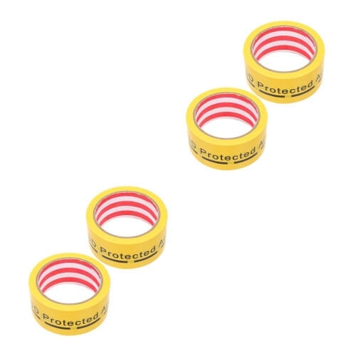 4Rouleaux Ruban Autocollant Avertissement Haute Adhérence