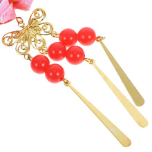 4Pièces Barrette Rouge, Épingle Japonaise Résistante