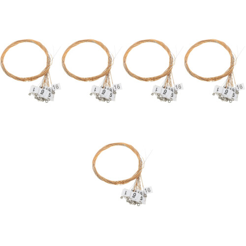 5Ensembles Cordes De Remplacement Lyre En Acier Et Cuivre Clair 2