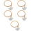5Ensembles Cordes De Remplacement Lyre En Acier Et Cuivre Clair 6