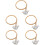 5Ensembles Cordes De Remplacement Lyre En Acier Et Cuivre Clair 5