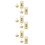 6Pcs Gold Travel Locks with Combination Latch for Suitcase and Toolbox 3