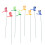 150Pièces Libellules PVC Colorées 9