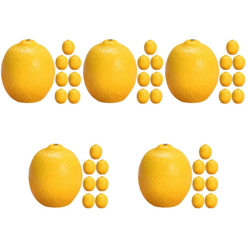 40Pièces Miniatures Citrons Jaunes Simulation Résine Décorative 1