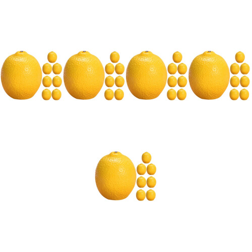 40Pièces Miniatures Citrons Jaunes Simulation Résine Décorative 2