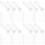 400Pcs White Clothing Label Strings Plastic Tag Tie Fasteners 4