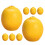 40Pièces Miniatures Citrons Jaunes Simulation Résine Décorative 11