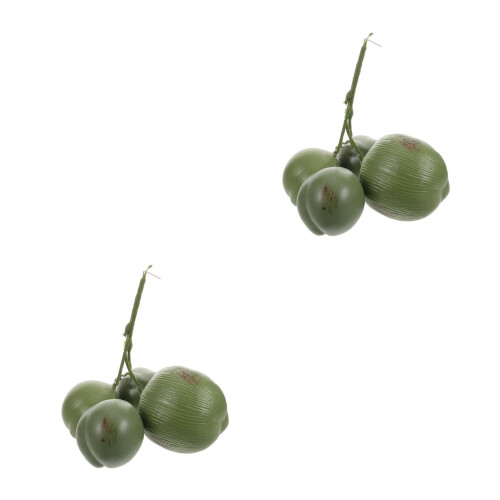 2Pcs High Simulation Plastic Cokernut Model Artificial Fruit for Home 1