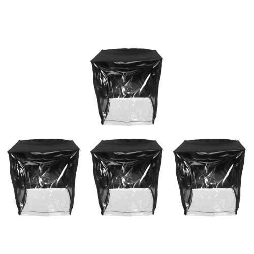 4Pcs Clear PVC Moving Head Light Rain Covers Multi Color Stage Shield 1