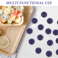 100Pcs Dark Blue Artificial Blueberries PVC Fake Fruit Model for Decor