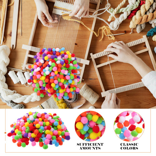 100Boules Pompom Moelleuses Pour Vêtements Décorations Colorées