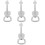 4Pcs Compact Silver Guitar Bottle Multipurpose Tools 2