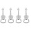 4Pcs Compact Silver Guitar Bottle Multipurpose Tools 3