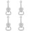 4Pcs Compact Silver Guitar Bottle Multipurpose Tools 4