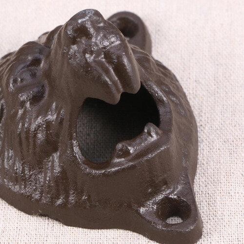 1Pc Wall Mounted Brown Bottle Opener Cast Iron Rustic Style 2