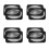 8Pcs Car Audio Speaker Grill Covers Plastic Ring Steel Mesh Black 3
