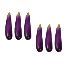 6Pcs Multi-Color Faux Eggplant Decorations for Kitchen and Photo Props