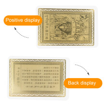 Carte Feng Shui Or Alliage Amulette Chance Richesse