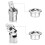 2Pcs Metal Mounted Bearings Bearings for Machines 5
