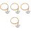 4Sets Light Yellow Brass Lyre Strings Set Bass Use Musical Accessories 2