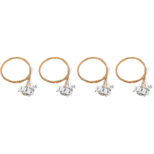 4Sets Light Yellow Brass Lyre Strings Set Bass Use Musical Accessories 2