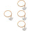 4Sets Light Yellow Brass Lyre Strings Set Bass Use Musical Accessories 5