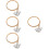 4Sets Light Yellow Brass Lyre Strings Set Bass Use Musical Accessories 6