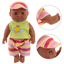2Pièces Poupées Bébé Reborn Vinyle Noir Détails Réalistes Enfants