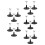 15Pcs Durable PVC Figure Display Stands Black Adjustable Toy Holders 4