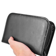 6Pièces Étuis De Rangement Oximètre En PU Noir Résistants Portables
