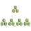 15Pcs Mini Artificial Watermelon Models Realistic Green Resin Decor 4