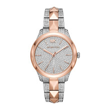 Michael Kors Runway MK6716 Mercer Crystals Silver Two Tone Ladies Watch