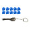 MicroConnect RJ45 Port blockers with key tool blue 10 pcs. 1