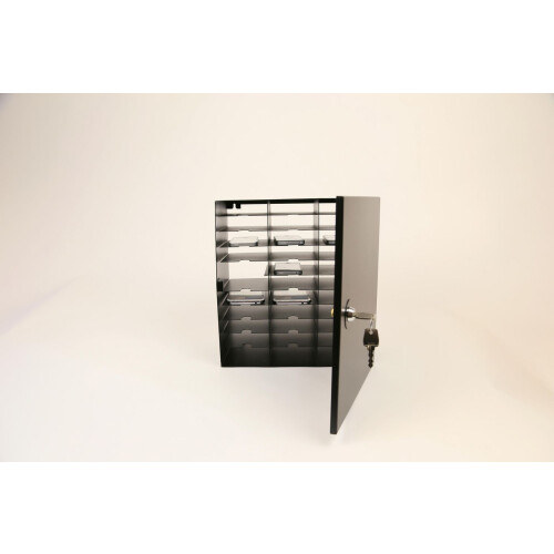 Leba NoteBox Mobile is a secure storage solution for 32 mobile phones. 2