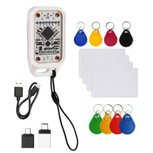 Lecteur de Puces RFID Chameleon V3.0 + Porte-Clés 8xUID/CUID + Copieur D'Étiquettes Intelligentes pour Cartes 4xUID (125 KHz/13,56 MHz) en Acrylique