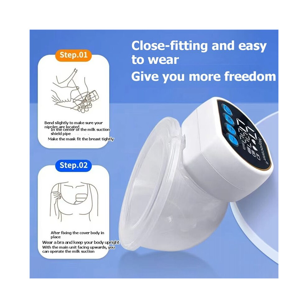 Wearable Intelligent Sucker Silent High Suction Electric Breast Sucker Usb Charging For Traveling Accessories 6032031509379