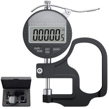 Digital Thickness Gauge 0.5inch/12.7mm,0.00005inch/0.001mm LCD Display with Inch/mm Conversion for Leather Paper Etc.