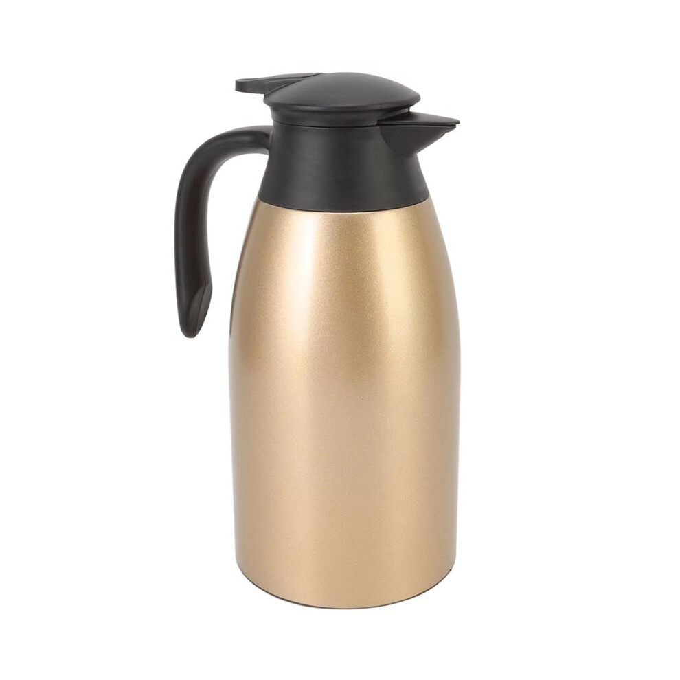 2L Tea Pot 304 Stainless Steel Leakproof Lid Portable Handle Easy Cleaning Coffee Insulated Dispenser C 4711307595620
