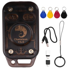 Lecteur de Puces RFID Chameleon V3.0 + Émulateur de Carte à Puce Porte-Clés 4XUID, Copieur D'Étiquettes IC 125K 13,56M, Lecteur/Graveur NFC